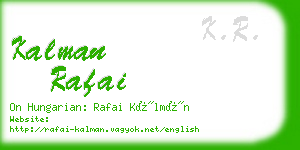 kalman rafai business card